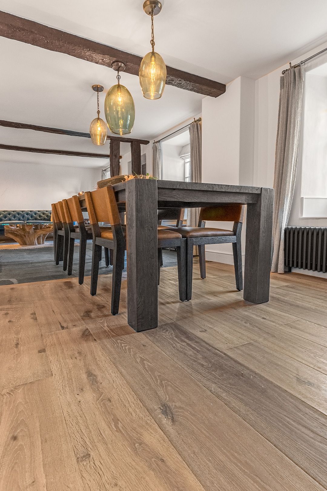 Dining room wood flooring inspiration image