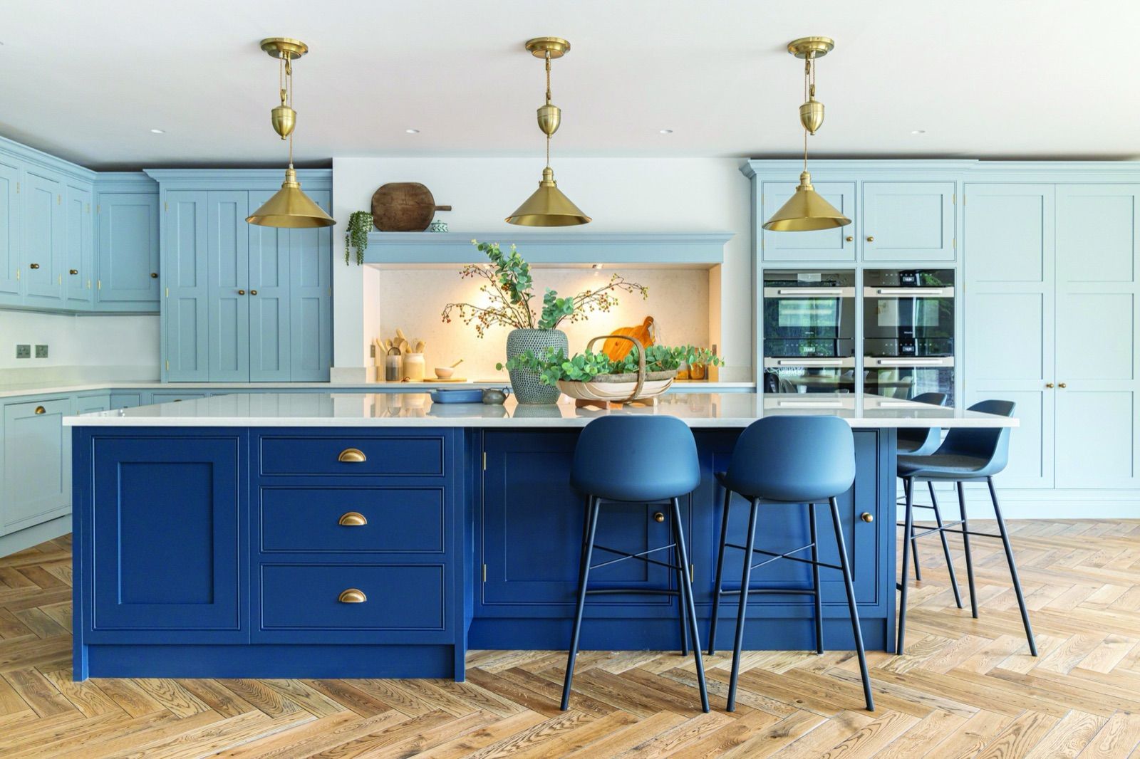 Sherwood herringbone wood flooring roomset