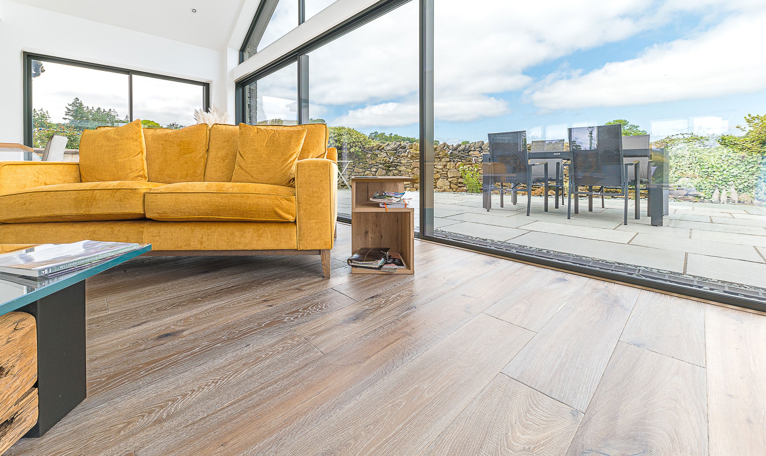 Furrow Extra Wide Plank in a room setting