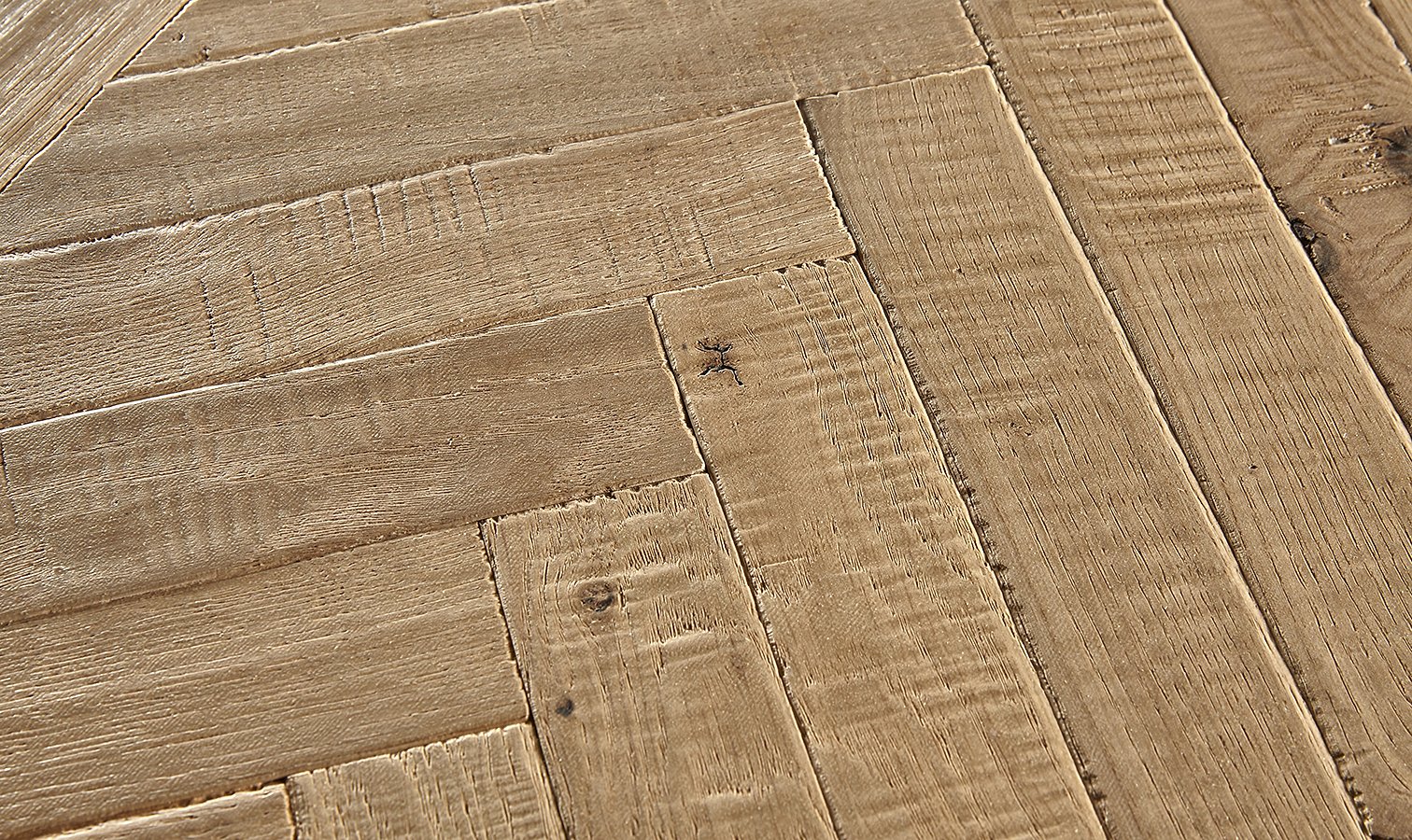 Raw Cotton Framed Herringbone