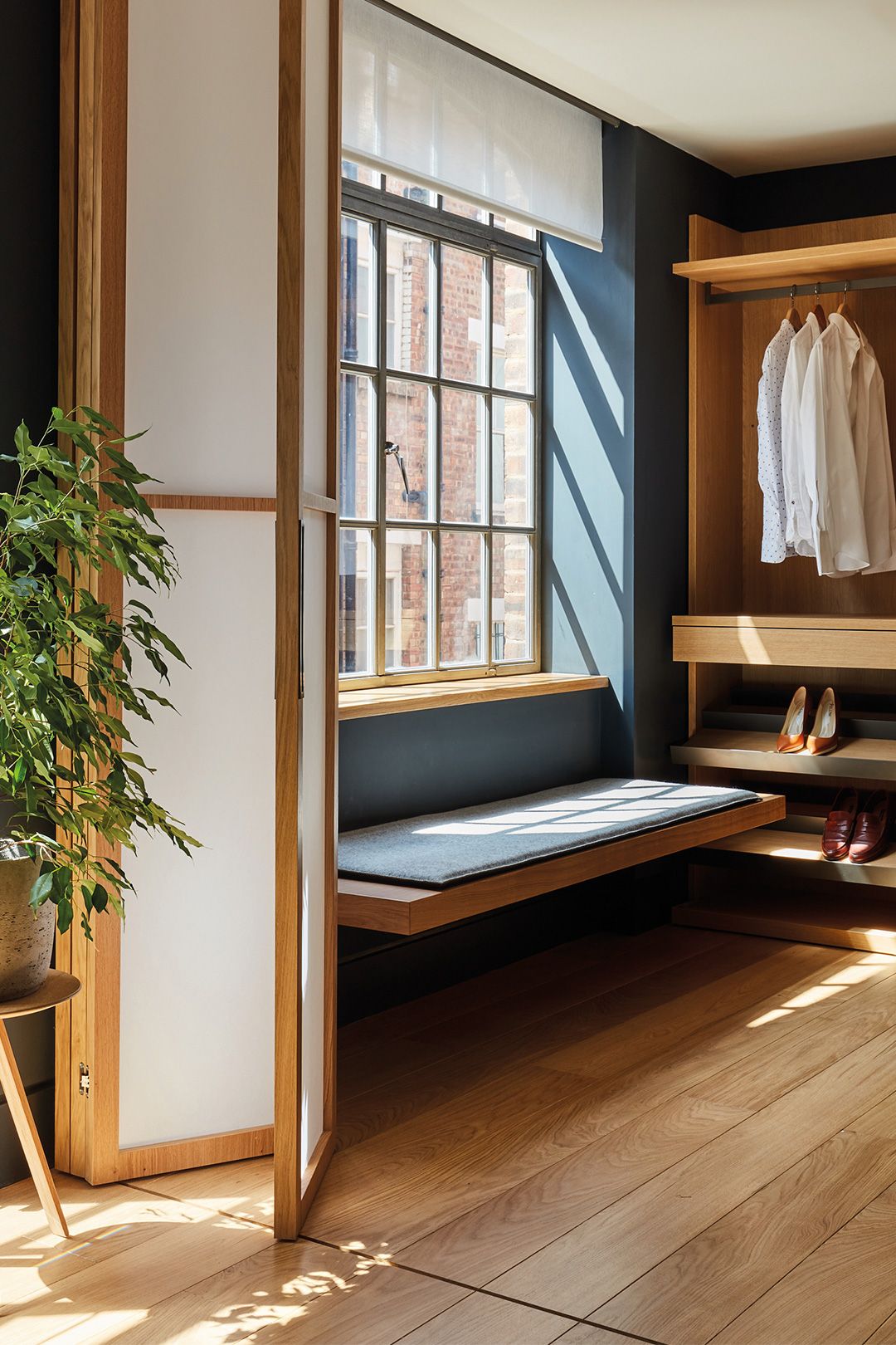 Wood flooring detail in a calm interior