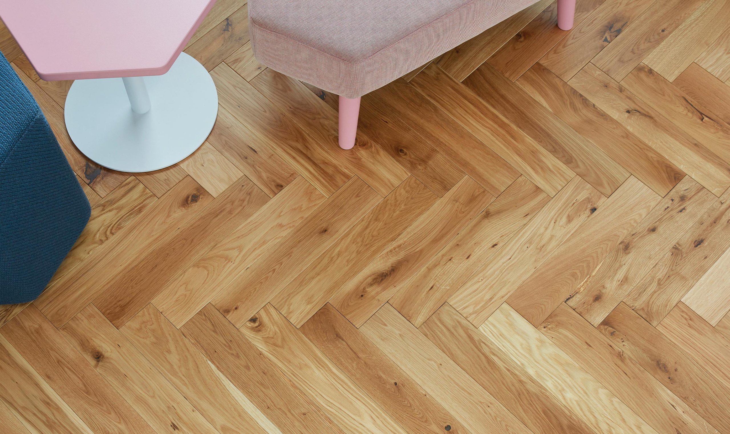 Brampton Herringbone in a room setting, close-up