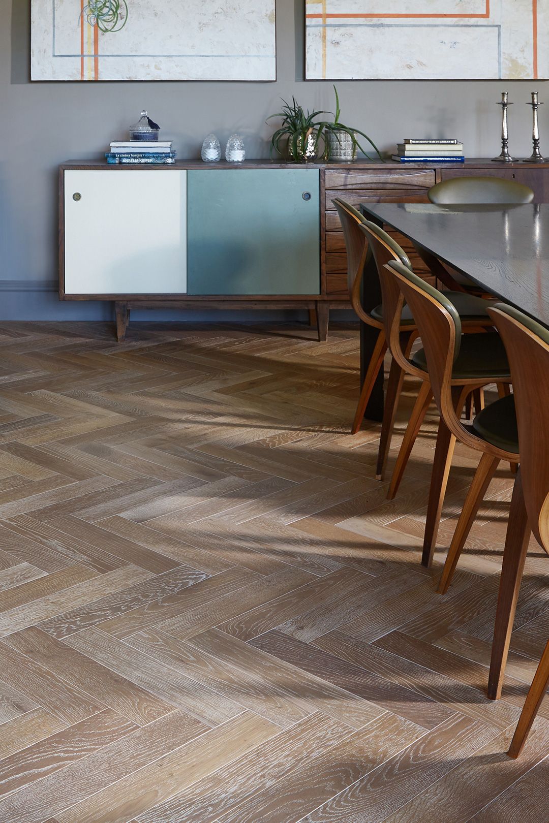 Wood flooring in a bright home interior