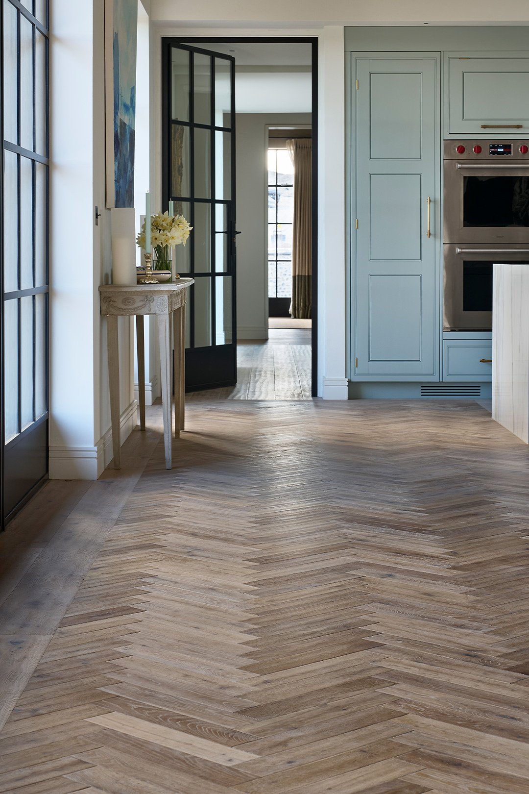 Residential wood flooring interior
