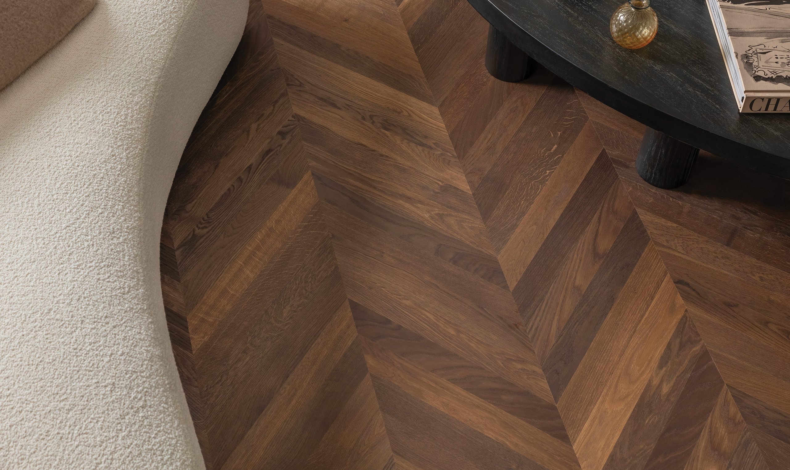 Bloomfield Chevron in a room setting, close-up