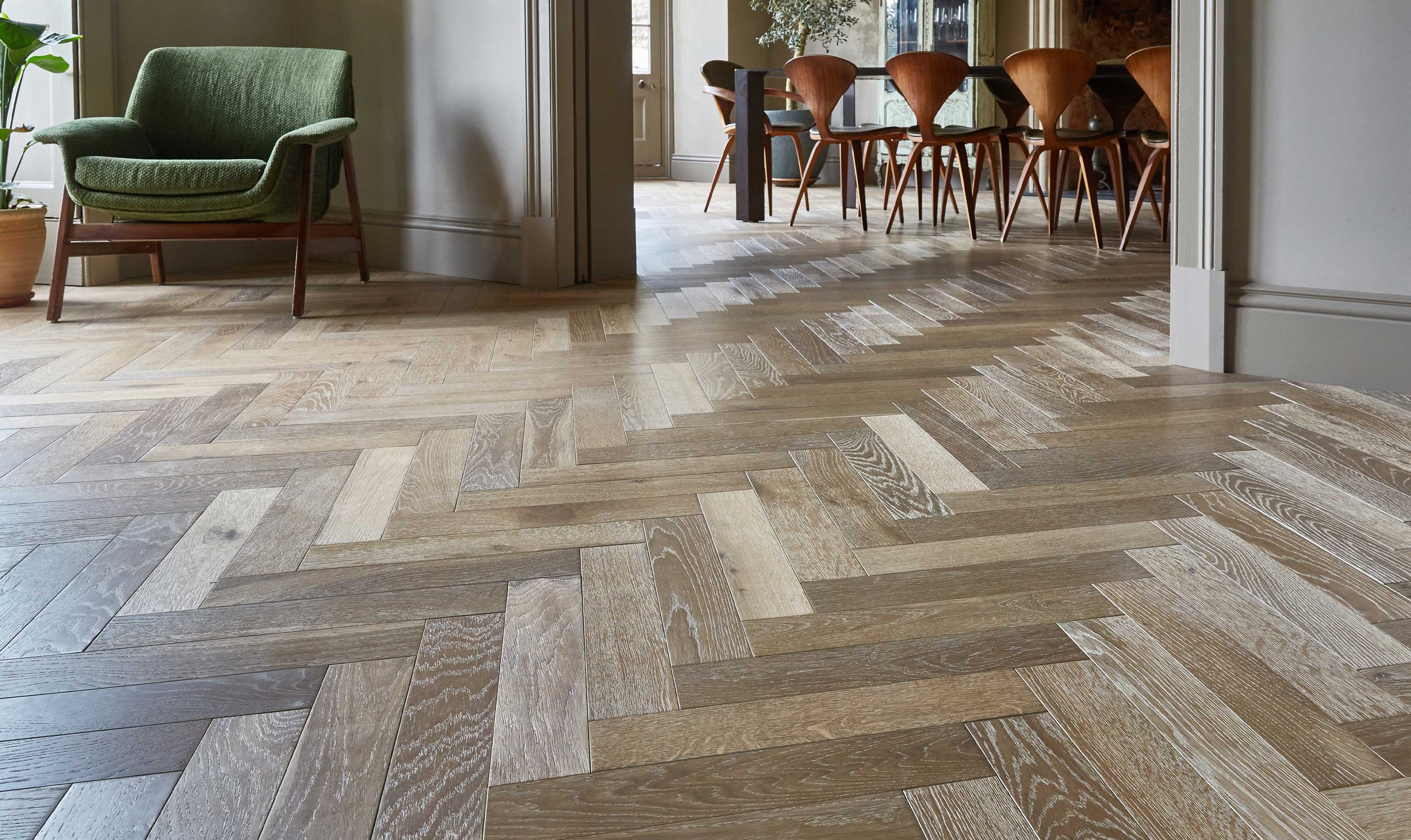 Hallway with Ted Todd wood flooring