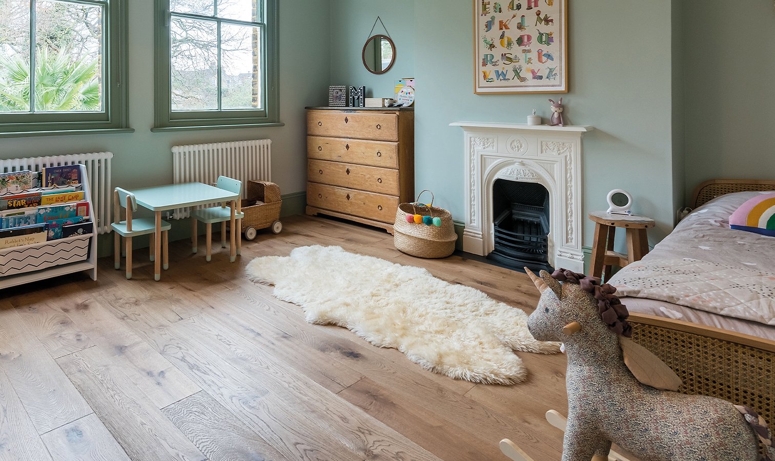 Husk Wide Plank in a room setting