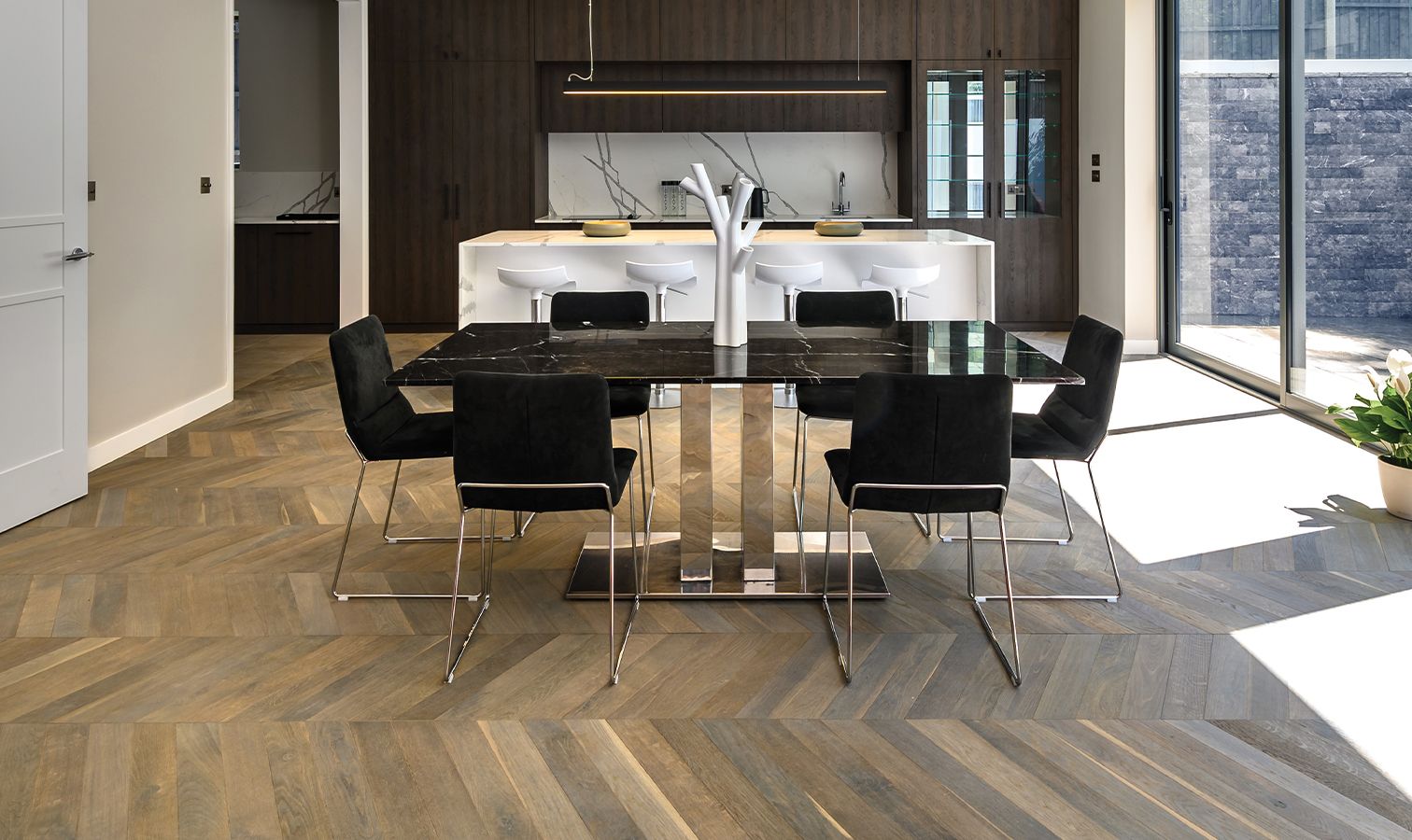 Smoke Chevron in a room setting