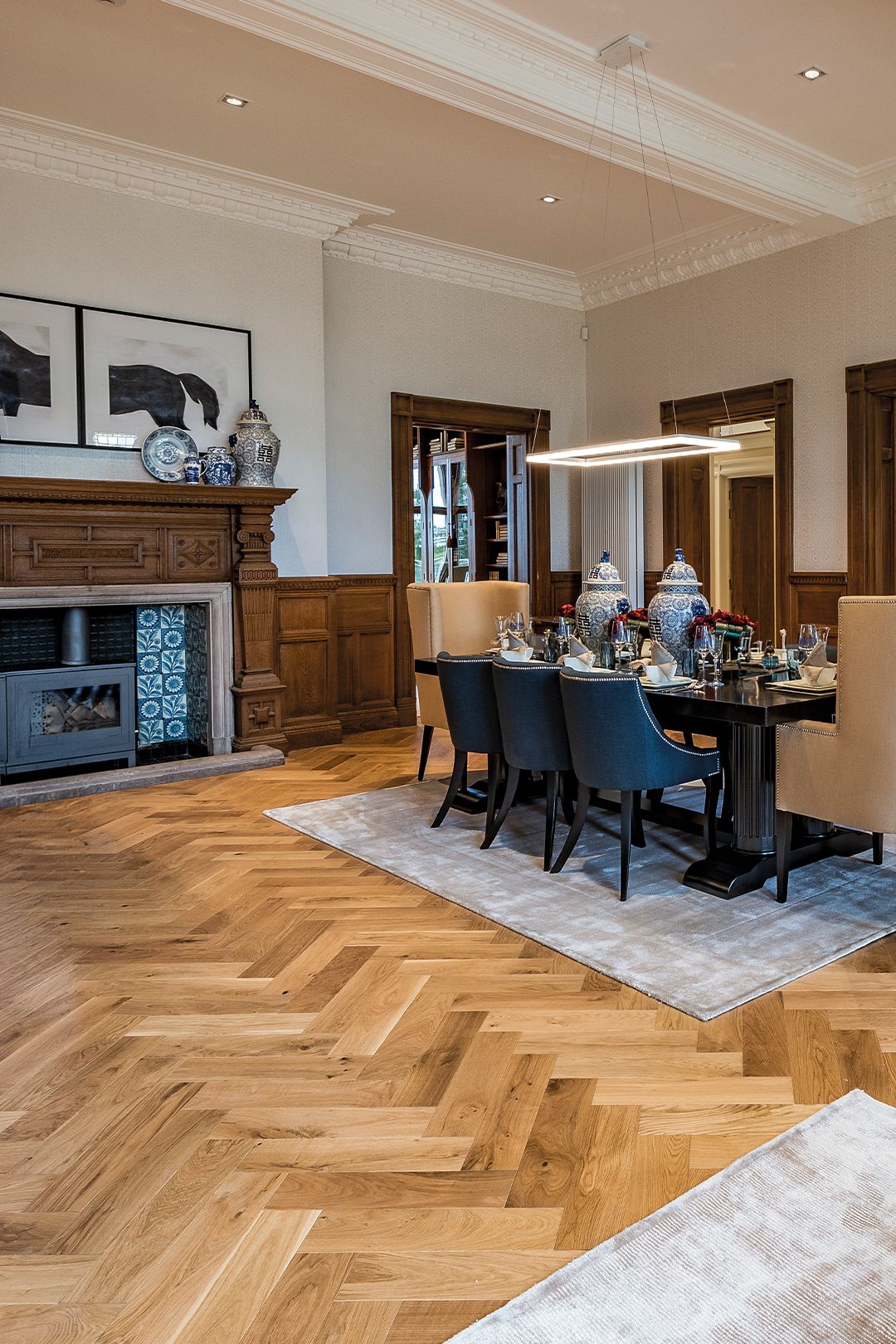 Residential wood flooring interior