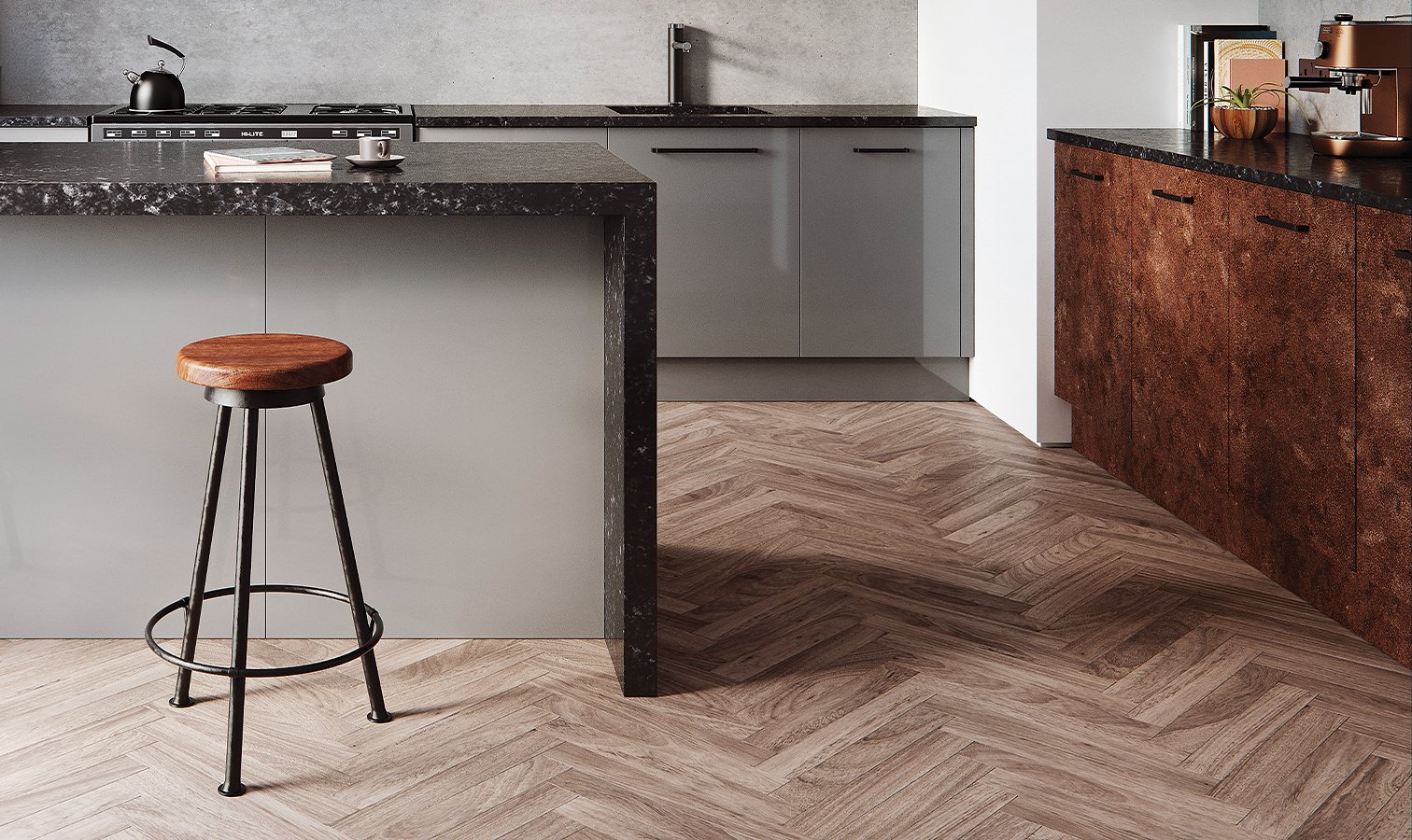 Mimas Narrow Herringbone in a room setting