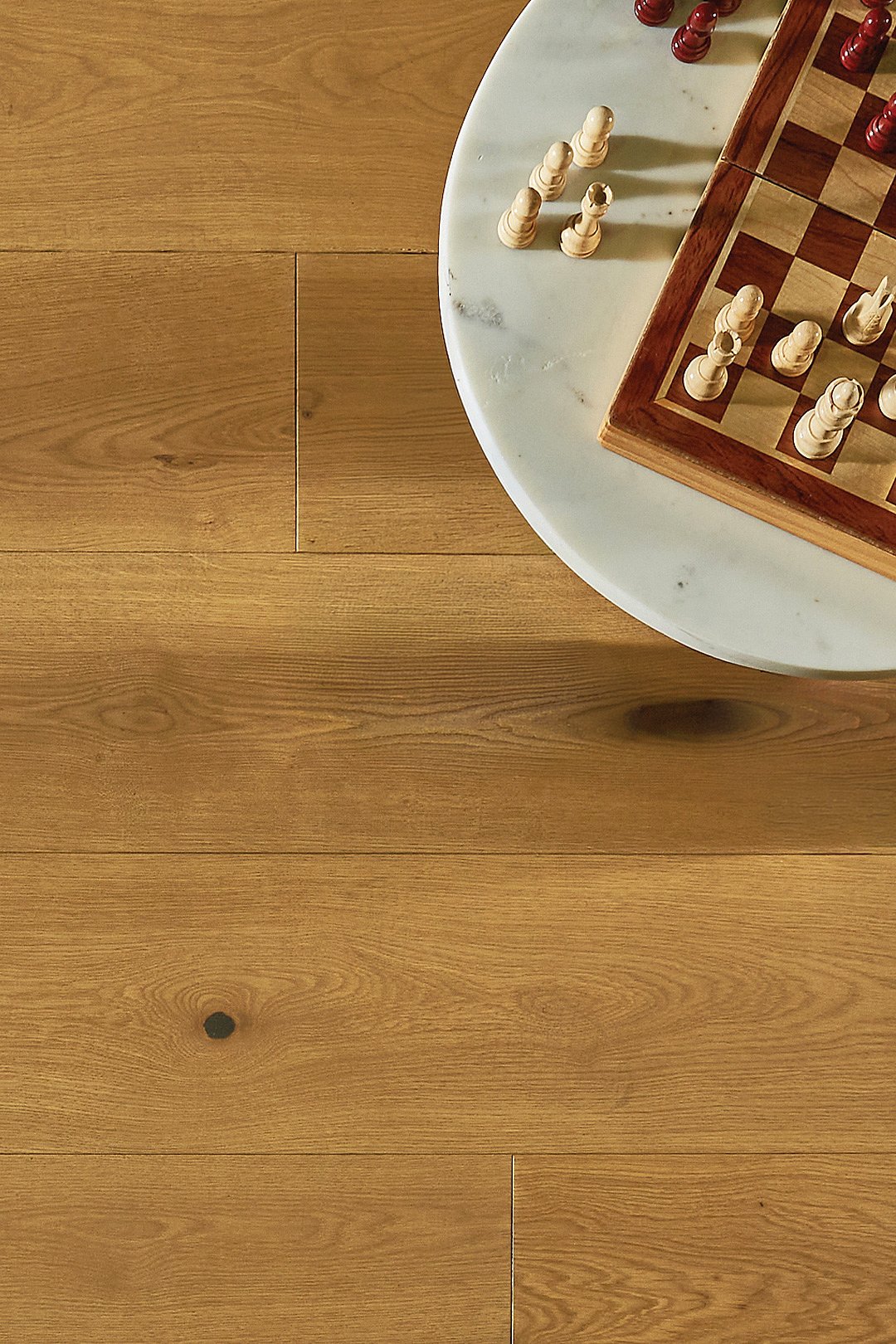Wood flooring in a bright home interior