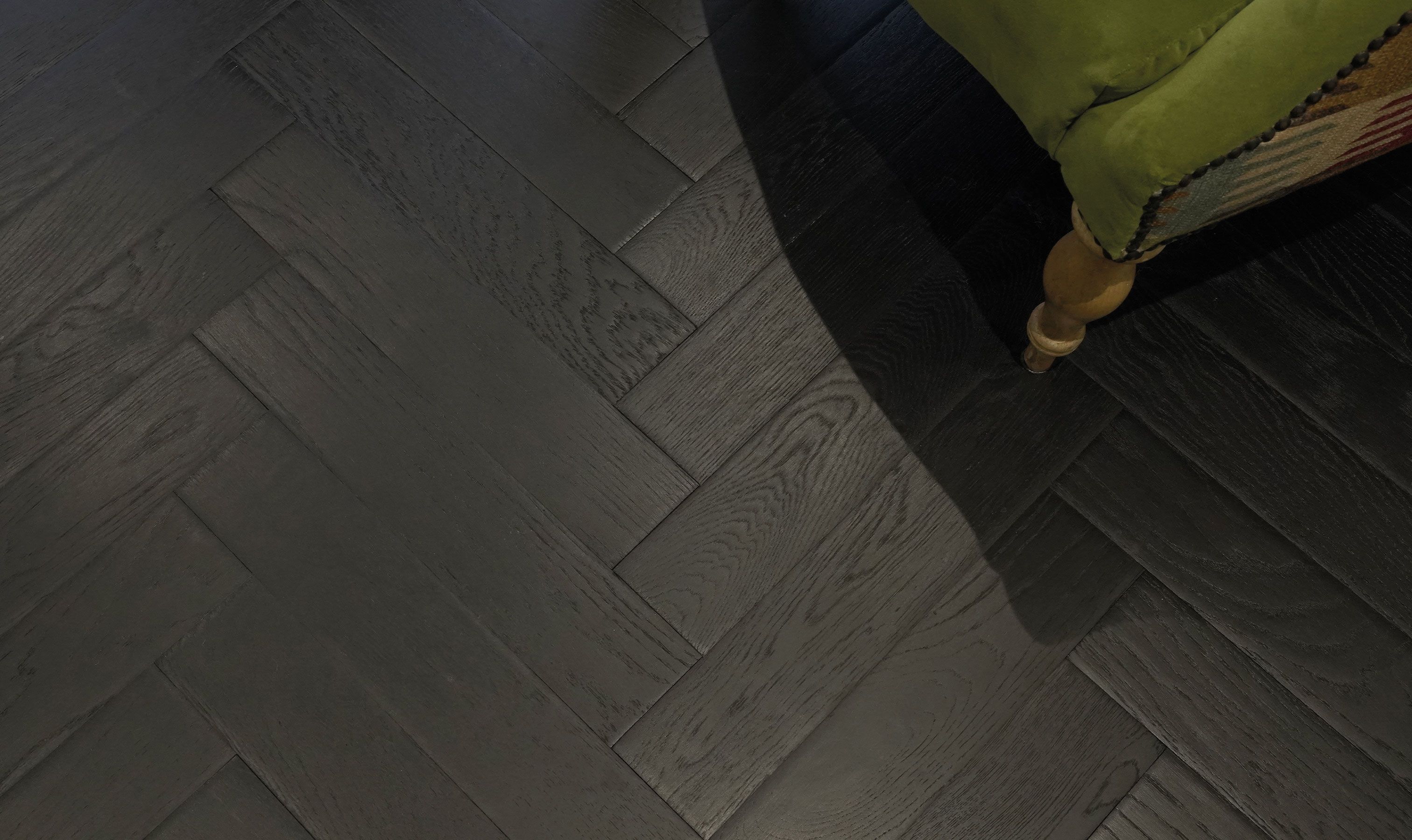 Black wood flooring