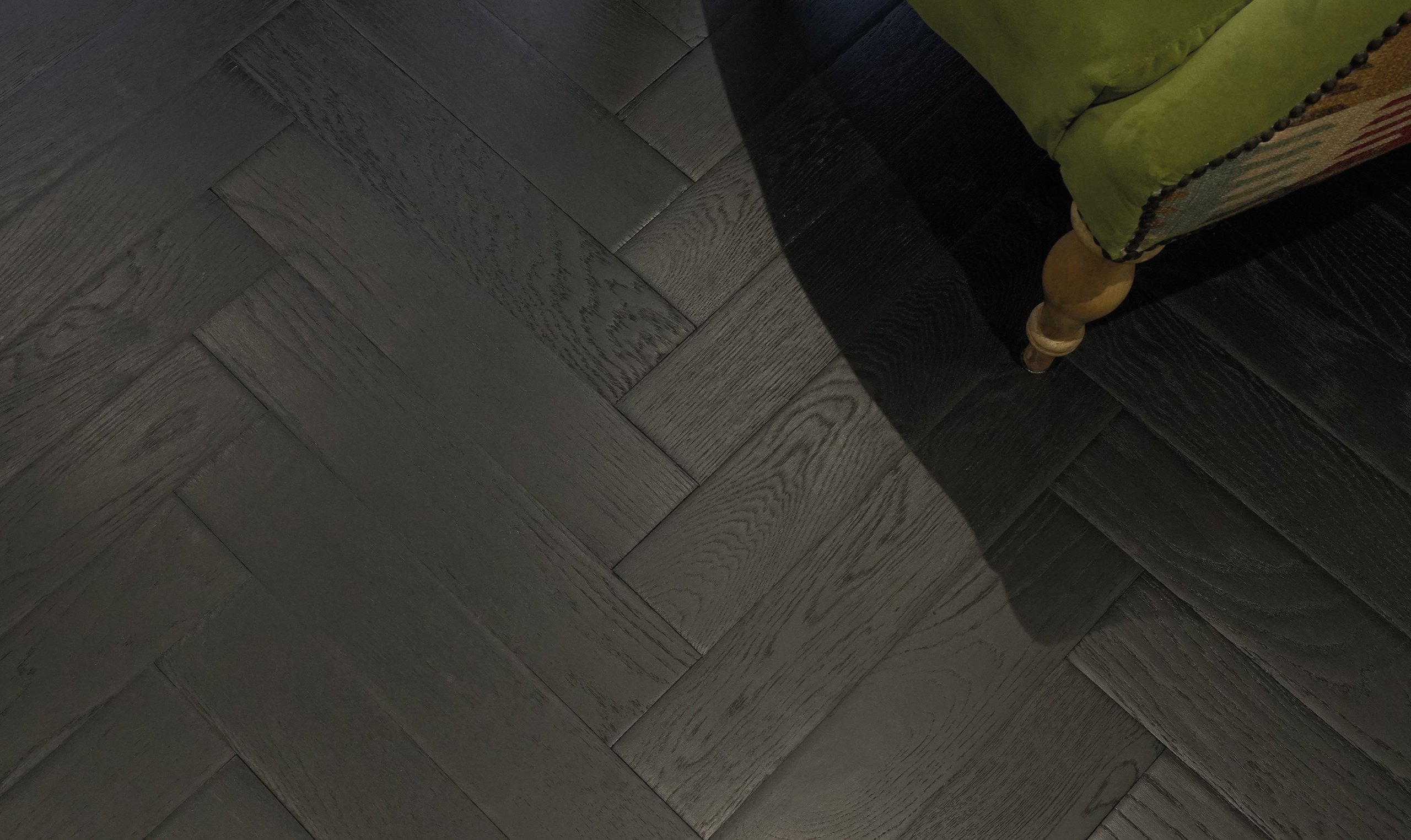 Black wood flooring