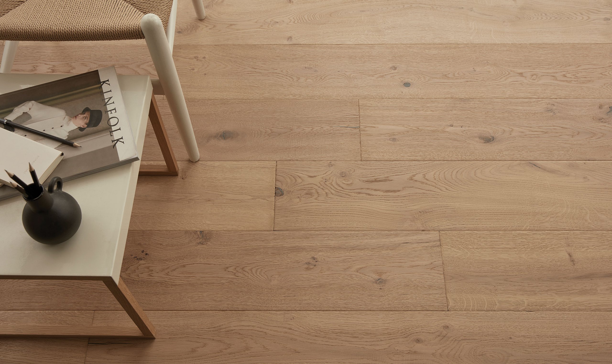 Strand Wide Plank in a room setting, close-up