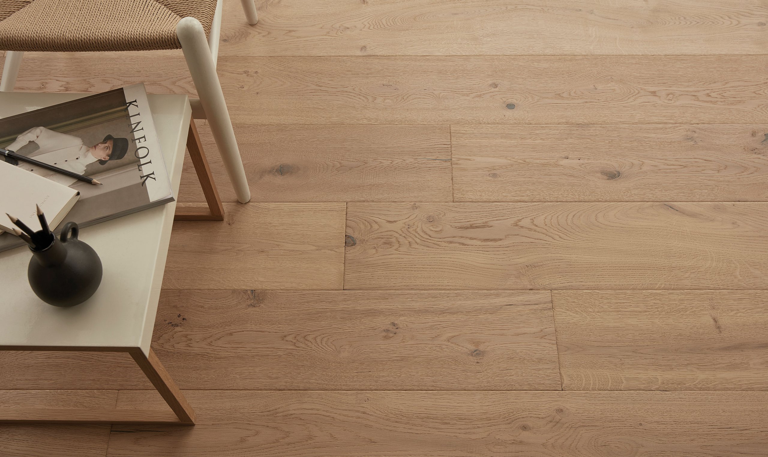 Strand Wide Plank in a room setting, close-up