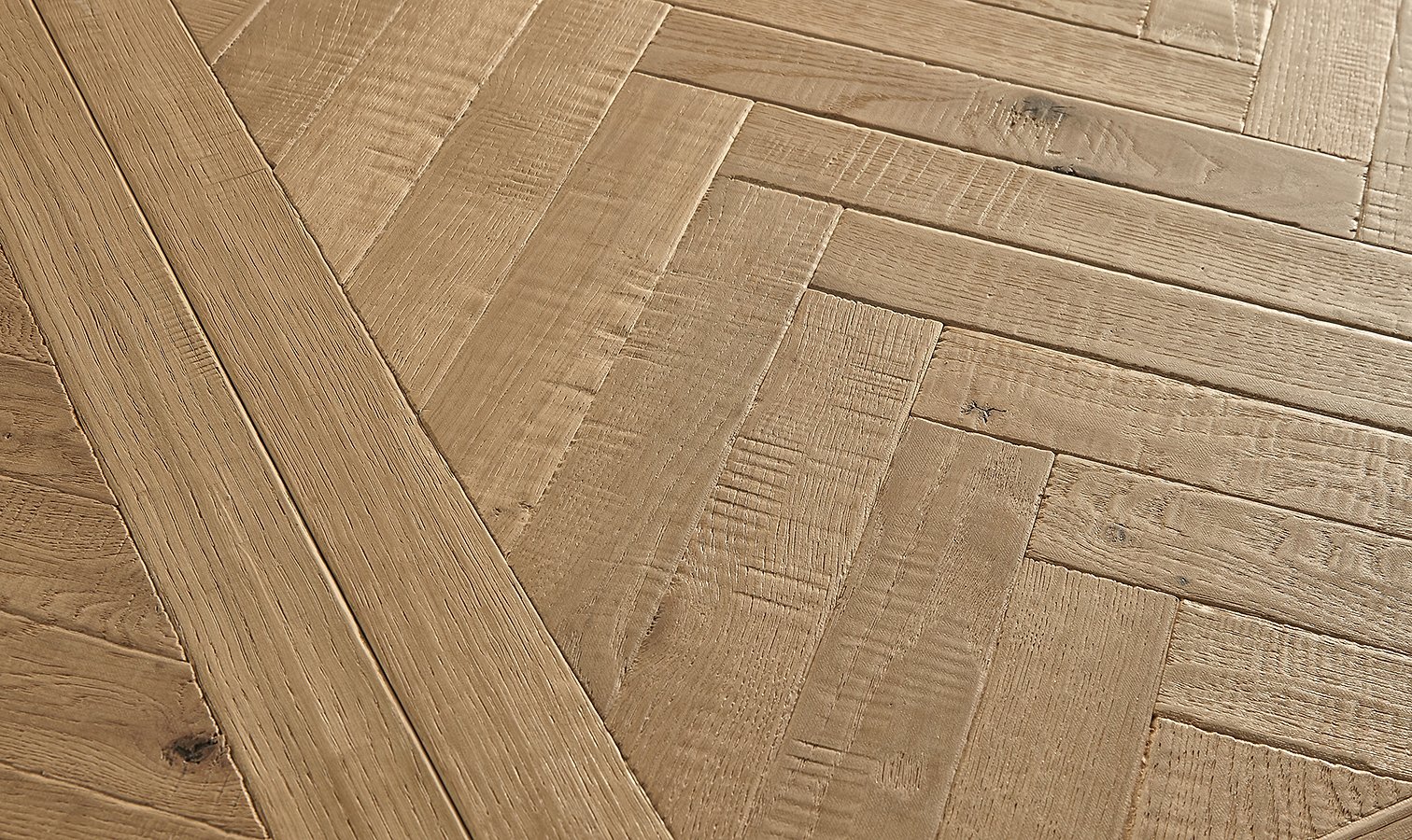 Raw Cotton Framed Herringbone