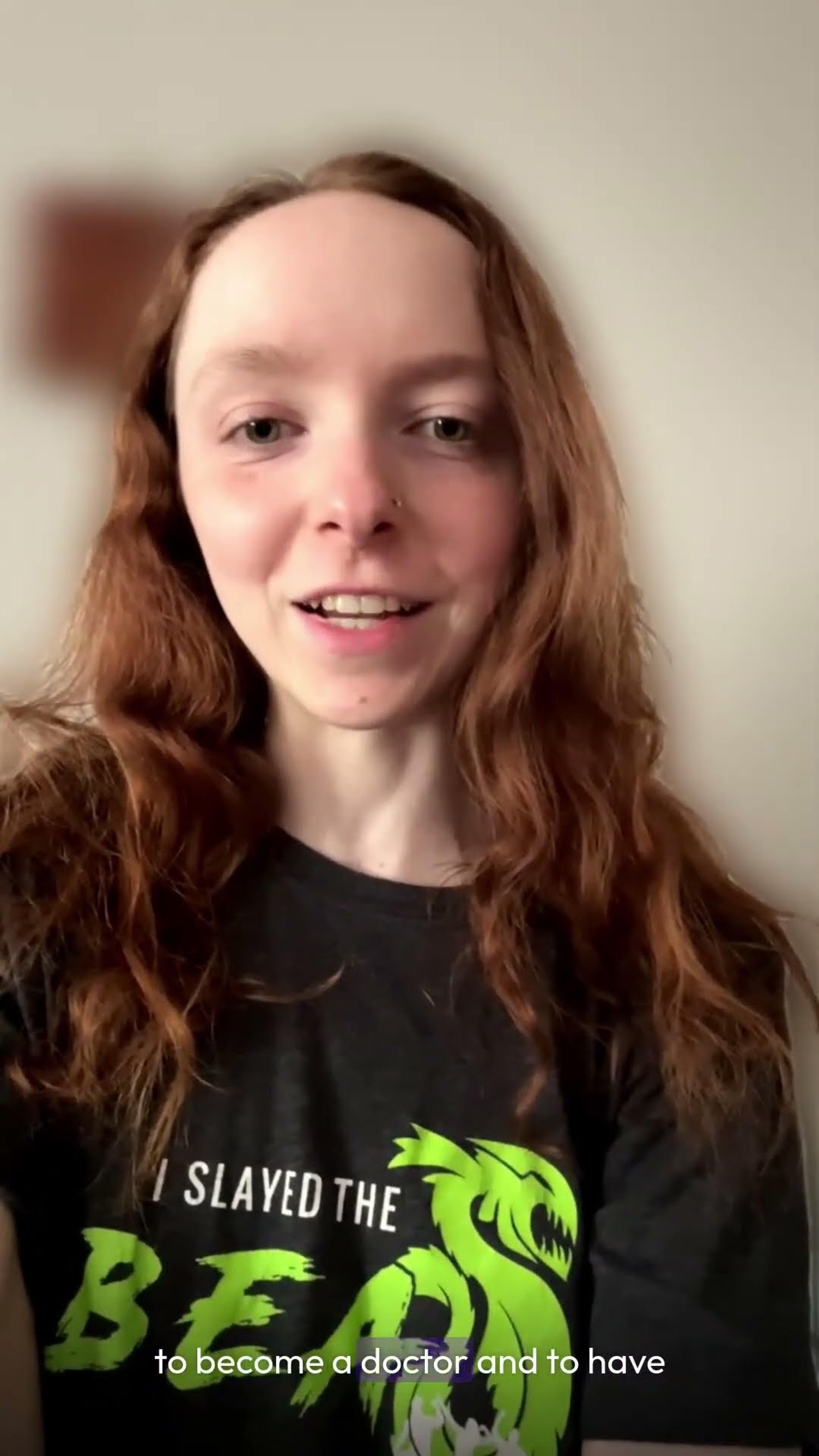 Emily A., veterinarian, speaking to camera
