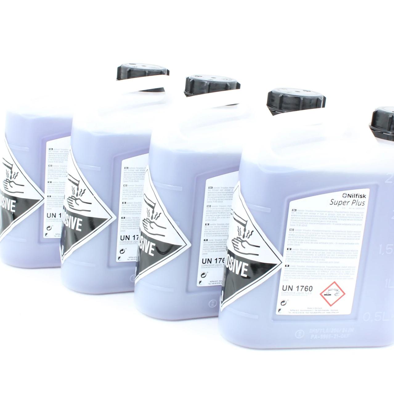 DETERGENT ALCALIN PH 12.5-13.5 POUR AUTOMOBILE - 4 X 2.5L
pH12,5-13,5 (solution à 1 %)
Agent de nettoyage liquide, alcalin et moussant pour éliminer les dépôts et la tenace sur les voitures, camions, trains, bus et autres surfaces résistantes aux alcalis.
Efficace contre : graisse, pétrole, bitume, poussière
Domaine d'utilisation :
Nettoyage des véhicules : spécialement formulé pour les sols tenaces et lourds sur les voitures, camions, trains et équipements de construction
Applications industrielles : élimination de la graisse ou de l'huile des machines ou postes de travail
Avantages du produit :
Economique : efficace en petites concentrations
Réduction des coûts de maintenance : présence d'agents anti-corrosion dans la formule
Excellents résultats : puissant mais doux pour les surfaces peintes
Haut degré de biodégradabilité
Compatible avec la peinture automobile (testé par Institute for Paint Testing - Geisen, Allemagne)