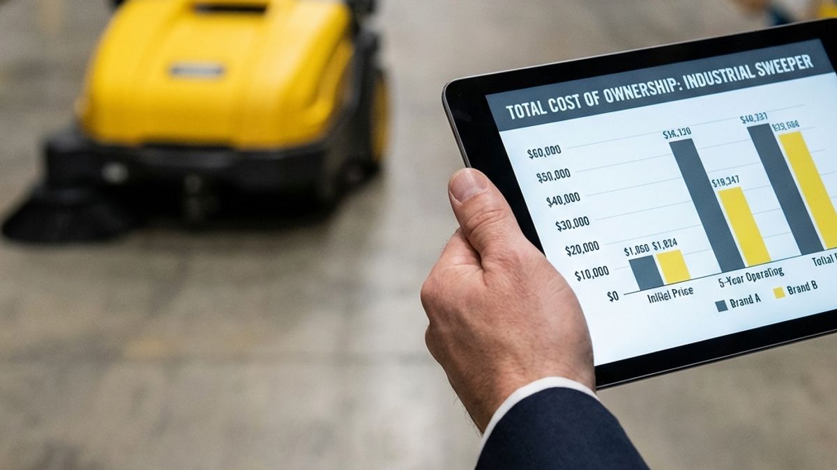 Graphique ROI balayeuse industrielle