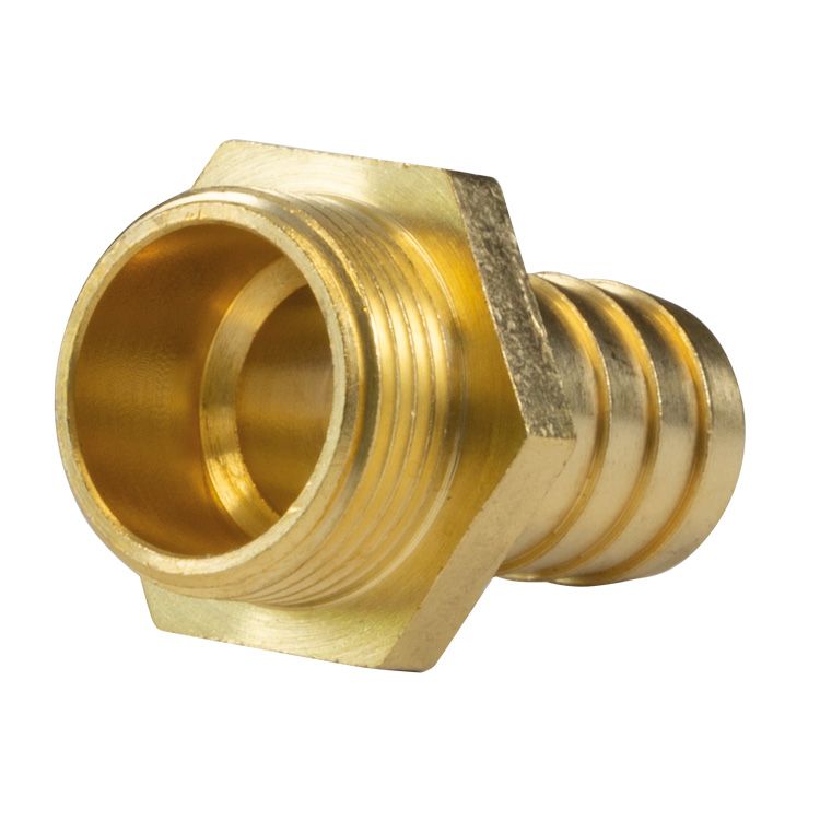 RACCORD DROIT CANNELE 3/4M-19 LAITON - view 2