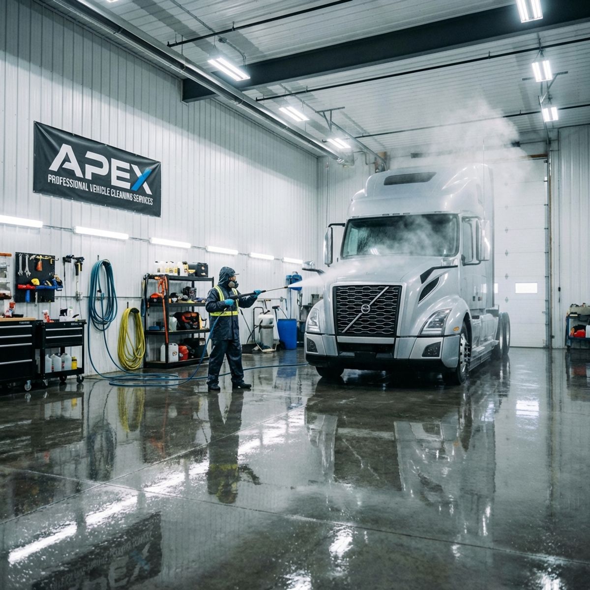 Nettoyage véhicule professionnel en garage