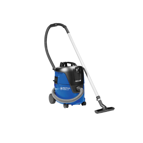 L'AERO est un aspirateur compact liquides & poussières pour des applications professionnelles. Il est facile à transporter, il a une cuve résistante et légère. De grandes performances pour un design compact. Il se transforme en souffleur en connectant le flexible sur l'arrière de la tête : rapide et efficace. Aspirateurs 3 en 1 : aspiration poussières, liquides et souffleur ! Moteur By-Pass à refroidissement indépendant Cuves résistantes en polypropylène ou inox (AISI 430) Fonction Marche/Arrêt automatique outils électriques (version "-21") Fonction "Souffleur" de série Utilisation possible "sans sac" Filtre en PET lavable Décolmatage semi-automatique du filtre Livrés complets avec tous les accessoires. CARACTERISTIQUES TECHNIQUES Poids (kg) 7.5 Dimensions (L x L x H) (cm) 375x385x505 Longueur câble (m) 5 Débit d'air (l/min.) 3600 Dépression (mbar/kPa) 210/21 Puissance consommée maxi (W) 1250 Puissance (W) 1000 Alimentation (V/HZ/A) 230/1/50-60/16 Niveau sonore (dB(A)) 64 Capacité du réservoir (litres) 20 Système de nettoyage du filtre Pousser et nettoyer Gamme d'accessoires Rangement du câble Fonction soufflerie Sac filtrant synthétique