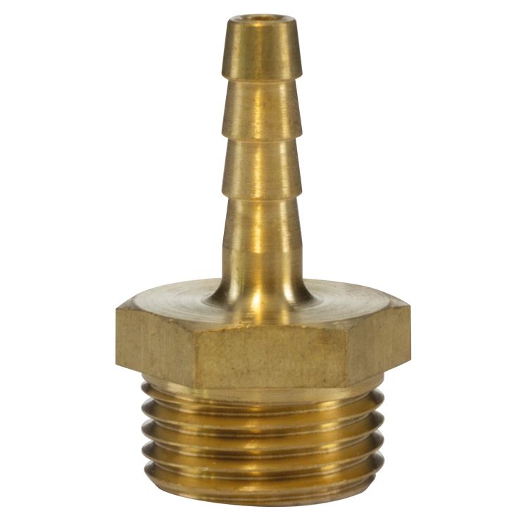 RACCORD DROIT CANNELE 1/2M-6 LAITON