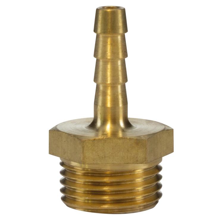 RACCORD DROIT CANNELE 1/2M-6 LAITON