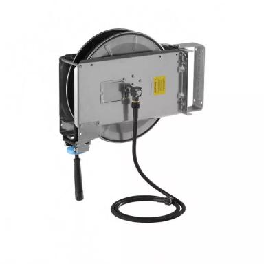 ENROULEUR AUTOMATIQUE INOX ST20/10E incl. flexible HP 5/16" avec rac. tournant, 2M flexible de