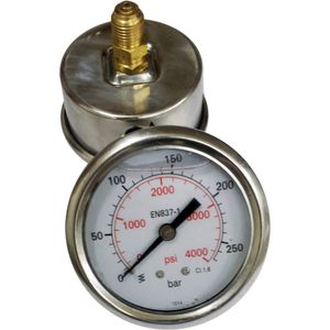 MANOMETRE 250 BAR 63MM 1/4"