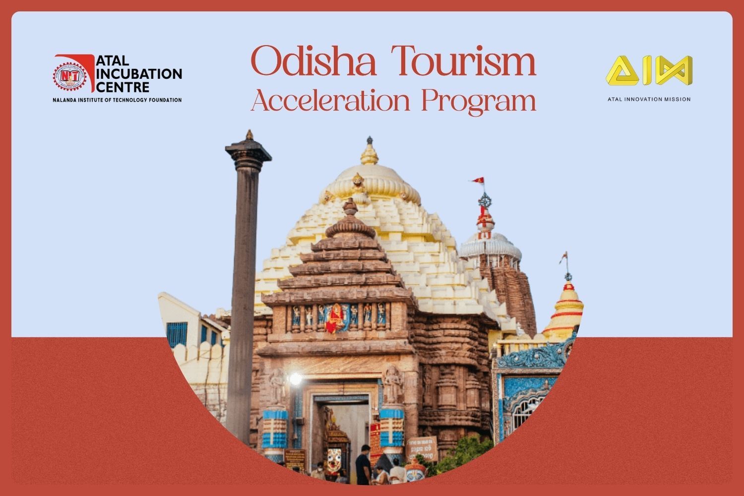 Image showing Odisha's Puri Jagannadh temple and OTAP's logo