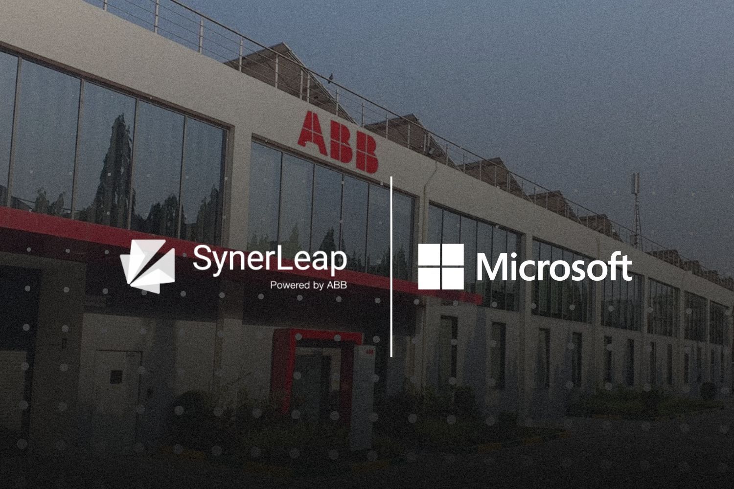 Creative image presenting the logo of SynerLeap and Microsoft.