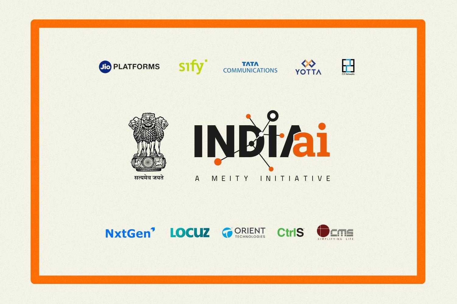 Logos of all the companies involved in IndiaAI