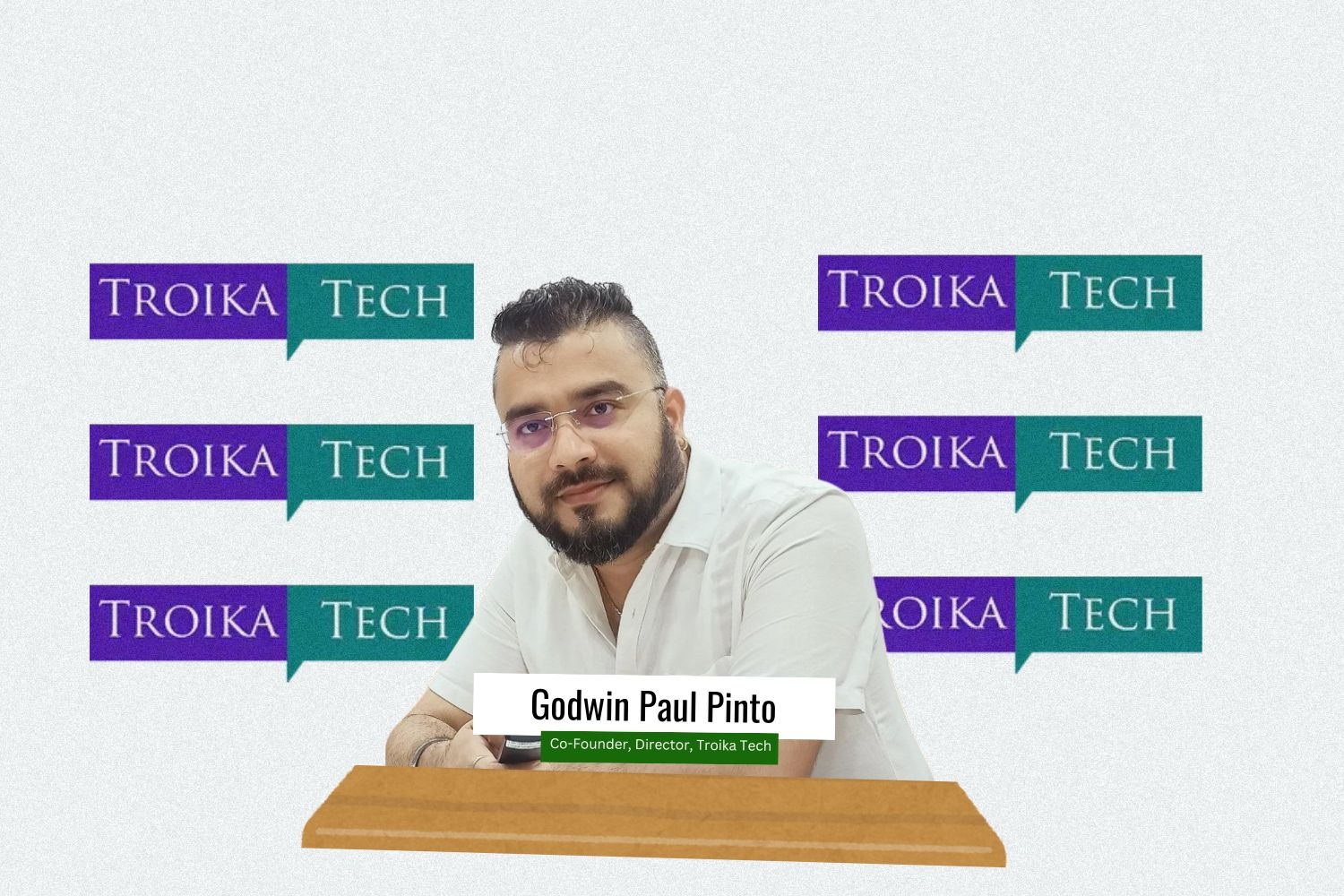 Image presenting the co-founder, director, Godwin Pinto, Troika Tech.