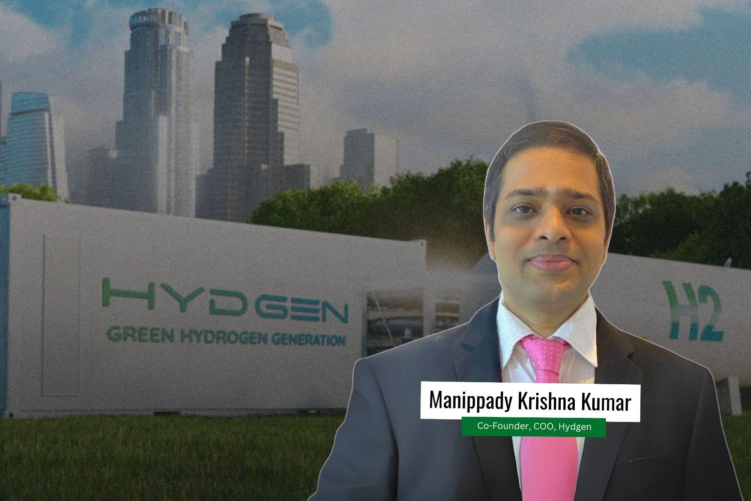 Image presenting Co-founder and COO, Manippady Krishna Kumar from Hydgen.