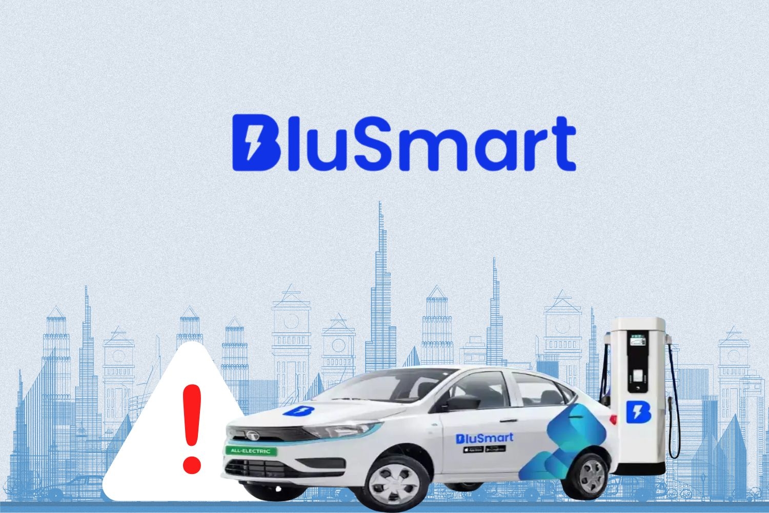 Creative image presenting BluSmart.