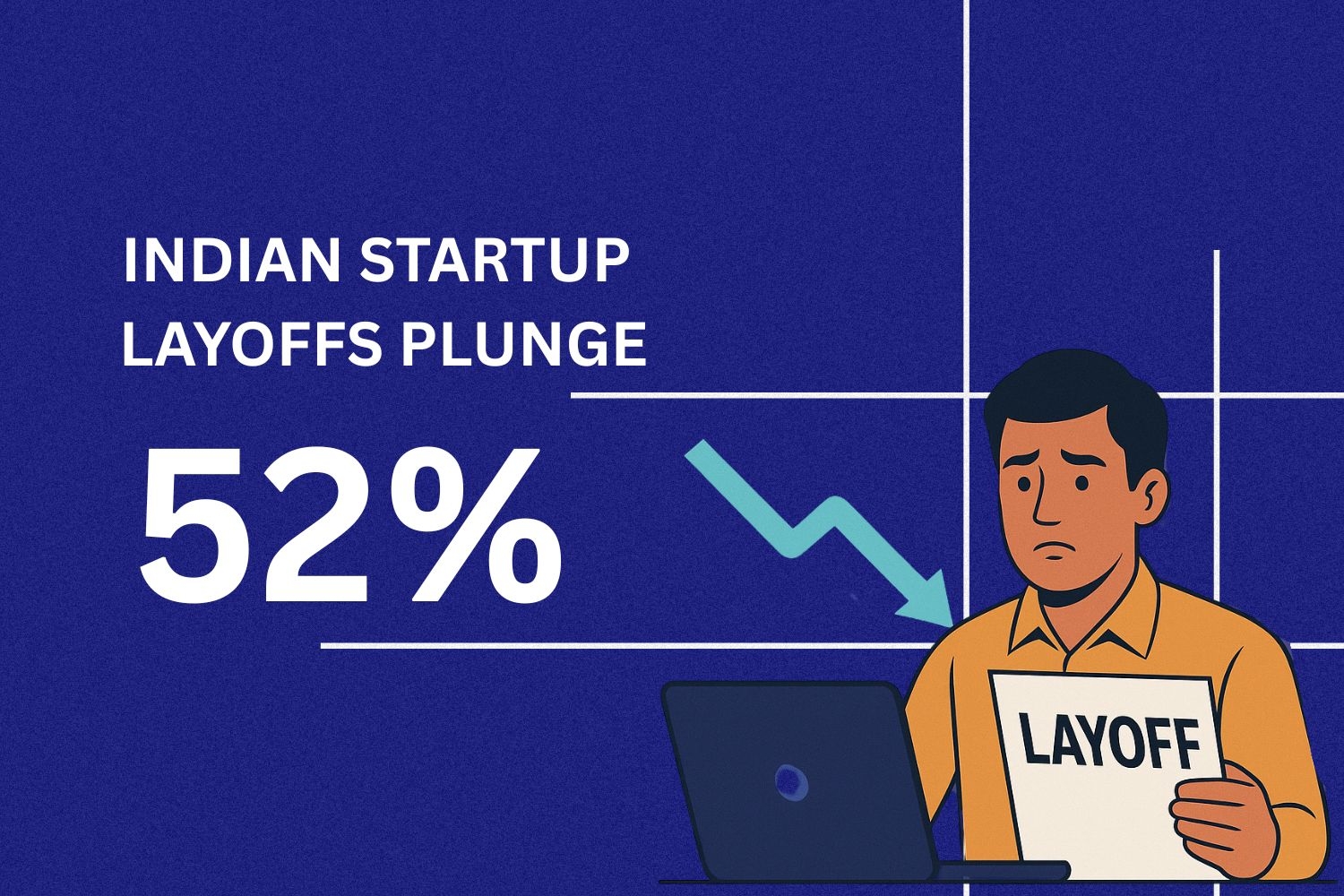 Creative image Indian Startup Layoffs Plunge 52 % as Funding Stabilises in Early 2025