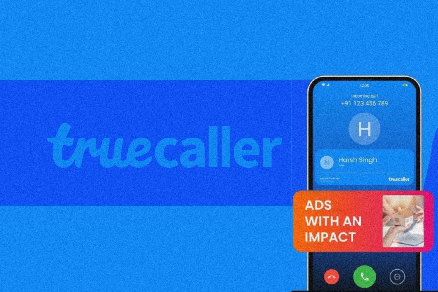 Creative image presenting the logo of truecaller.