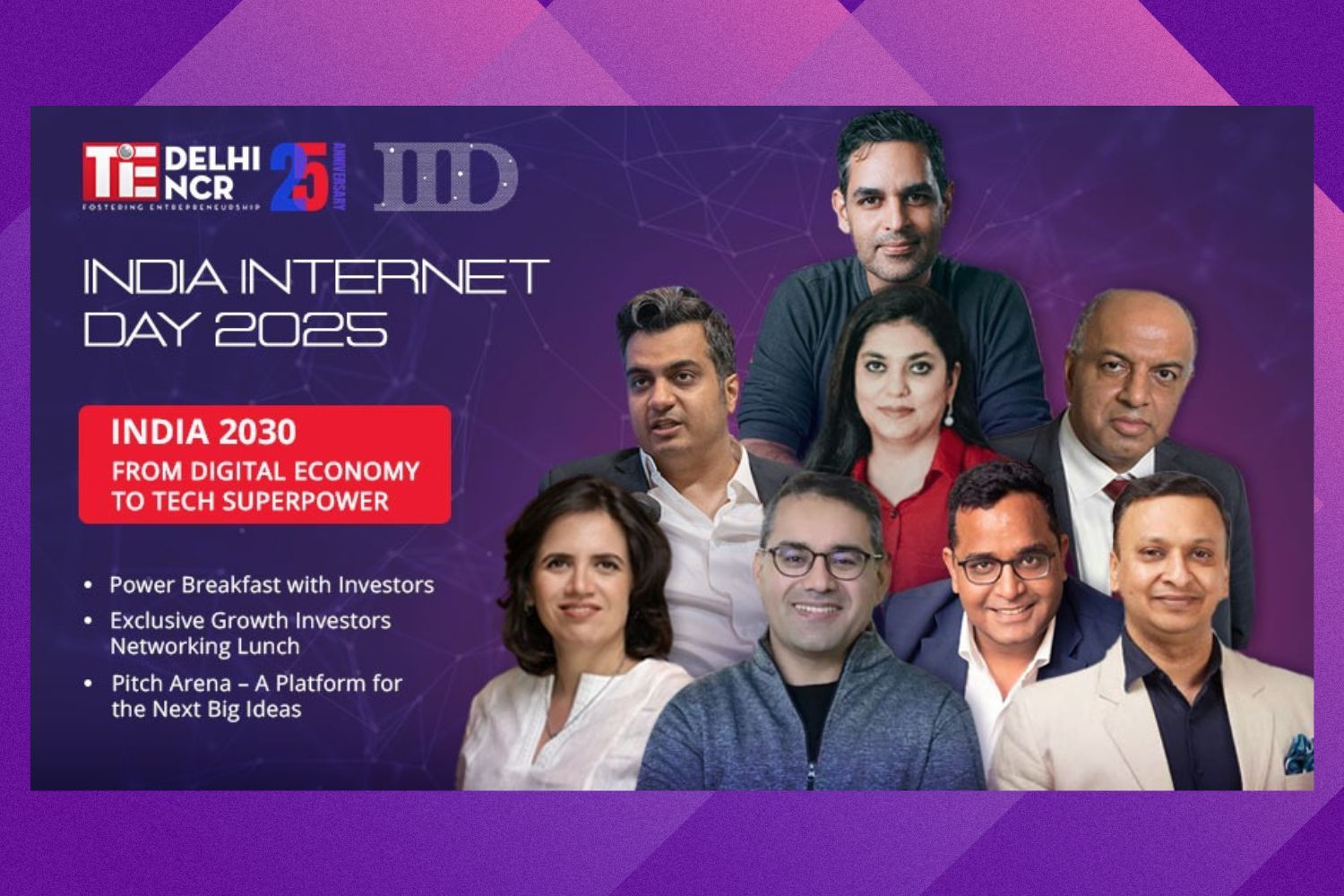 Creative image presenting India Internet Day 2025.