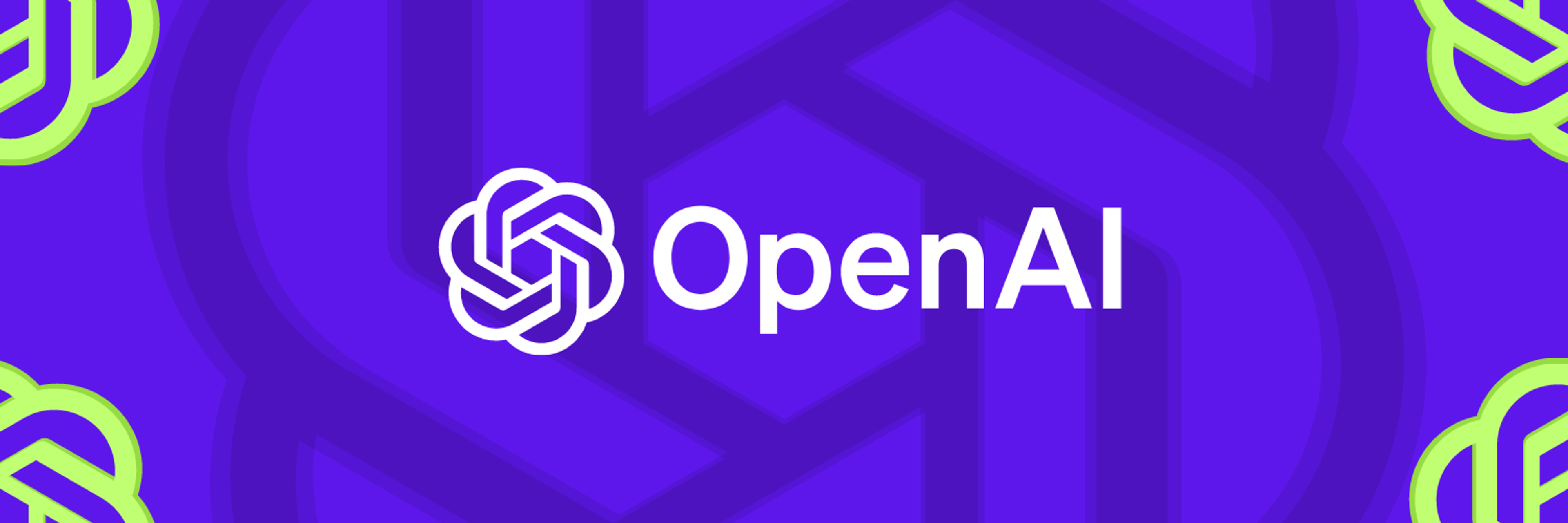 Picture is a banner image of OpenAI logo