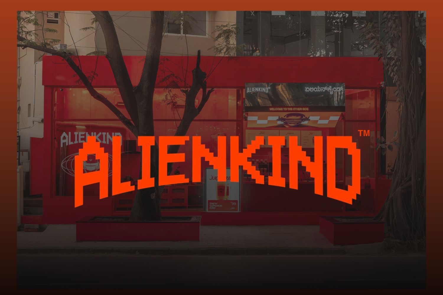 Creative image presenting the logo of AlienKind.