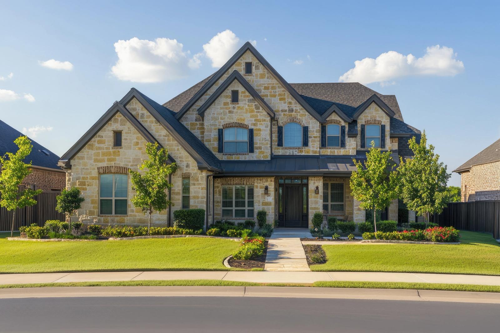 Single Family Home in Texas: Suburban Residence with Spacious Exterior