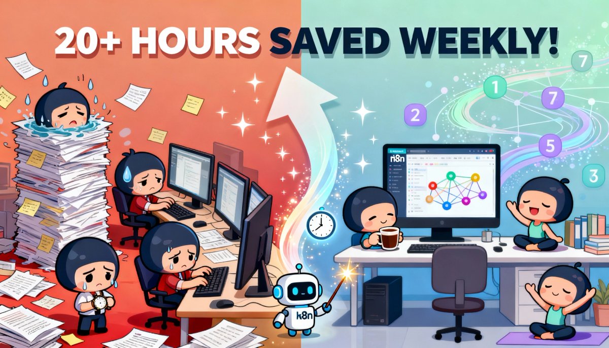 7 n8n Workflows That Will Save Your Team 20+ Hours Per Week
