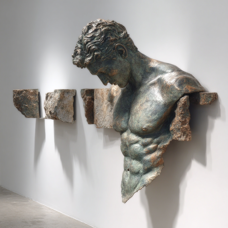 monertov Fragmented male torso sculpture emerging from white  77b53e91 6645 44c5 a608 88aca4a6a0d7 0
