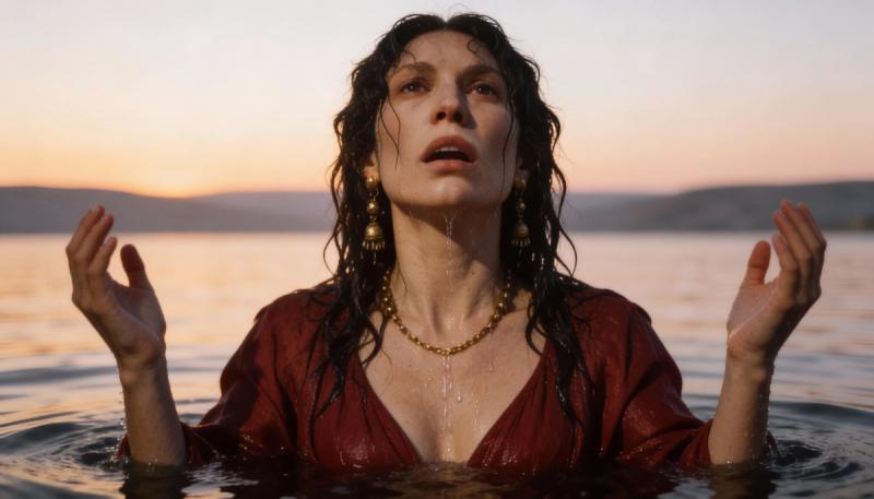 freepik  35mm film photography calm dawn sea of galilee sof  22656