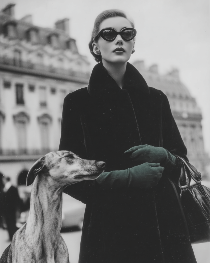 monertov 1960s black and white fashion photo of an elegant Pa 9f045196 6de7 4486 b70c e426fccc96b2 3