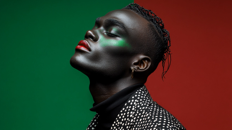 monertov Avant garde portrait model painted in geometric patt 359b036c 6715 4e16 a200 9a1e1c8b440d 0