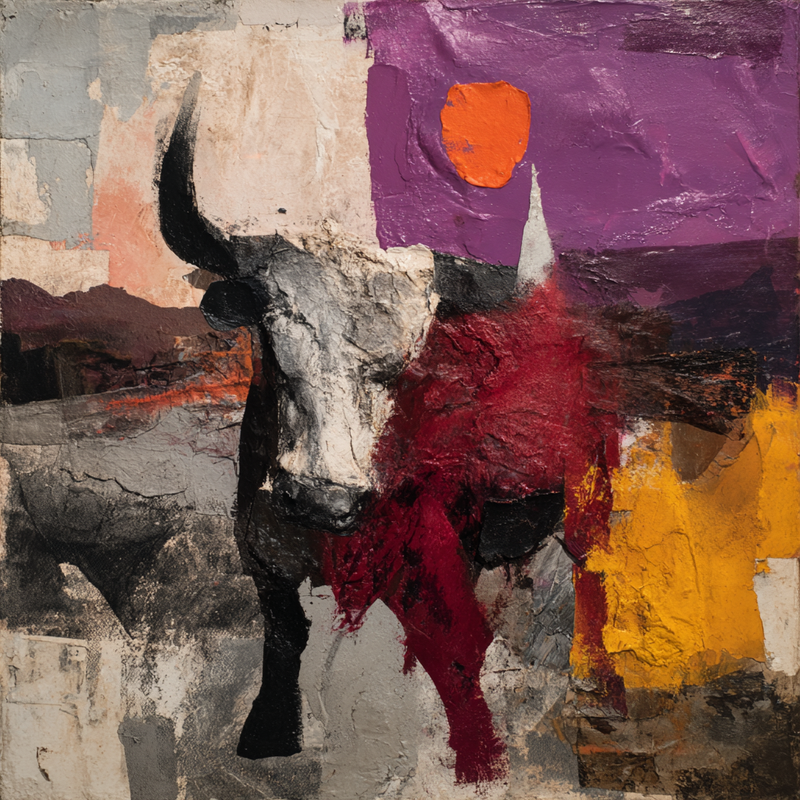 Minotaure peinture abstraite