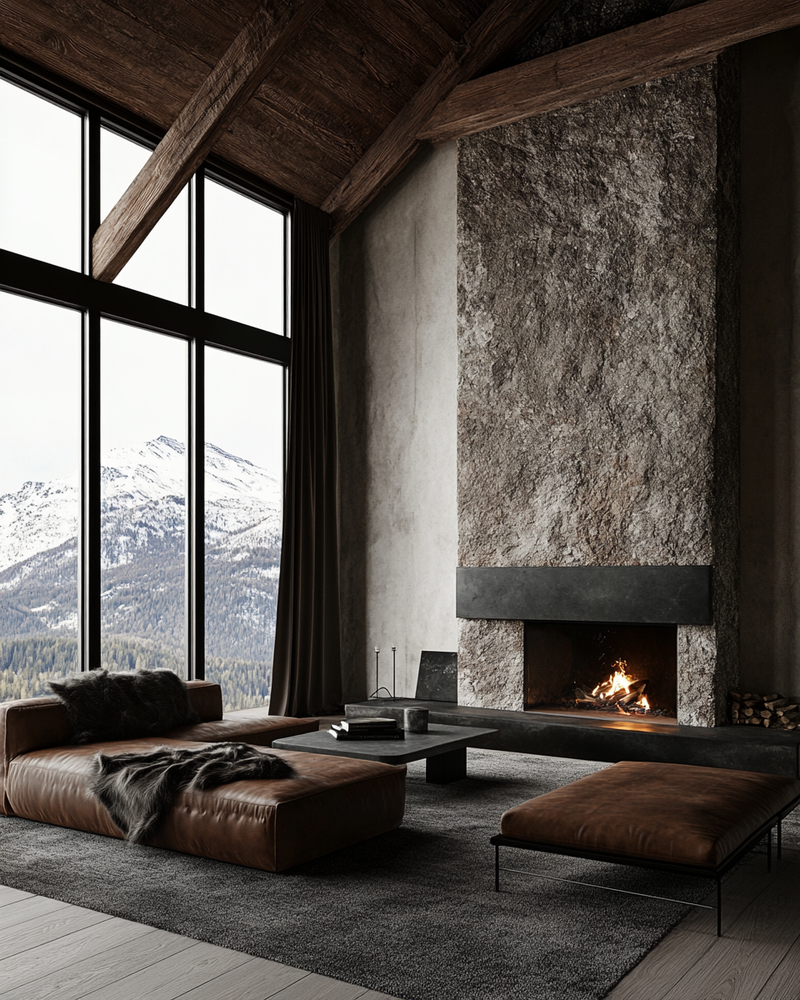 monertov Contemporary mountain chalet interior double height  d75daa7c da56 4bc6 8705 8908e4a4d8c7 2