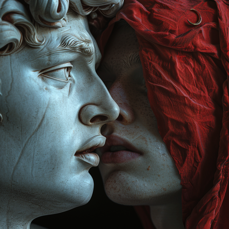 Image ultra photoréaliste de deux visages